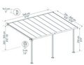 Terrasstak Olympia 16,1 m² Antracit Canopia by Palram